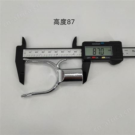 19mm圆头电镀不锈钢色加厚铝合金衣叉头撑衣杆叉头配件彩塘工厂