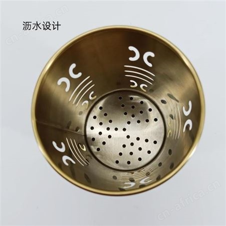 不锈钢加管加厚圆形激光切割镀钛砂光处理金属筷子筒刀叉勺收纳器