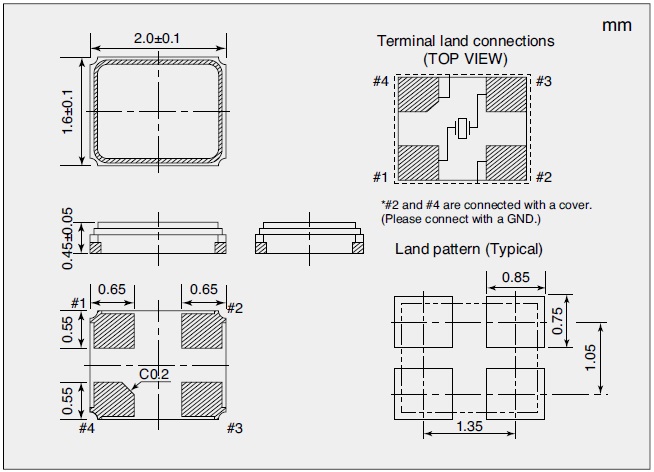 NDK晶振:SMD2016贴片晶振NX2016SA规格参数及使用说明 NDK晶振:SMD2016贴片晶振NX2016SA规格参数及使用说明