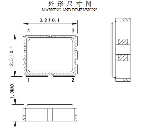 50MHz有源晶振OSC3225电气参数及焊盘脚位说明