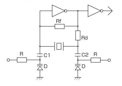 三种常见晶振振荡电路图例 三种常见晶振振荡电路图例
